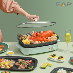 Buy Wholesale China Eap Multifunctional Electric Griddle Skillet Nonstick  Baking Maker With Interchangeable Plate & Electric Grill And Hot Pot at USD  5