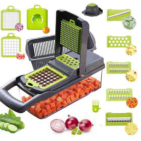 Vegetable Chopper, 14-in-1 Multifunctional Veggie Chopper, Onion Chopper,  Vegetable Cutter, Slicer, Grater, Mandolin Slicer with Container