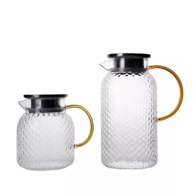 Buy Glass Pitcher With Lid And Handle For Iced Tea 1500ml/51 Online 