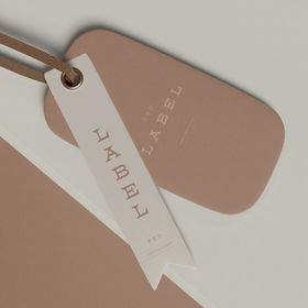 Custom High Quality Jeans Paper Hang Tag with Rose Gold Foil Logo