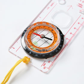 Multifunctional Equipment Camping Outdoor Mini Compass J9Z1 R Scale Map Por P4E6 