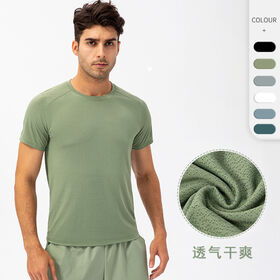 T-shirts de sport d'été pour hommes grande taille avec logo personnalisé, manches courtes, anti-transpiration, décontractés pour la course
