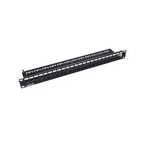 24-Port Patchpanel ohne Buchsen für 3M Keystone Module, 19" 1HE STP - Optimale Lösung für strukturierte Verkabelung