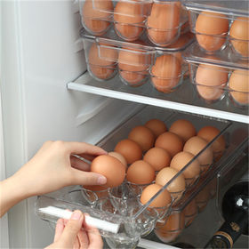 Buy Wholesale China Kitchen Plastic Egg Holder Fridge Organizer With Lid Refrigerator  Egg Storage Container & Fridge Egg Holder at USD 3.85