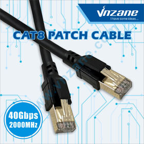 Cable Ethernet Cat 8 de 5 pies, resistente 26AWG Cat8, cable de red LAN de  alta velocidad de 40 Gbps, cables Ethernet SFTP de 2000 Mhz, resistente a