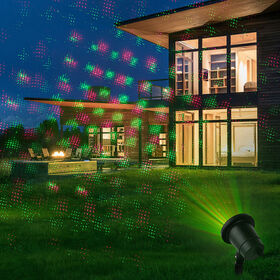Lumière de projecteur laser extérieur, lumière laser rouge et verte,  lumières de pelouse de jardin