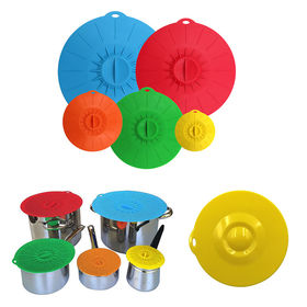 Silicone Lids,Microwave Splatter Cover,3 Sizes Reusable Heat Resistant Food  Suction Lids fits Cups,Bowls,Plates,Pots,BPA Free 