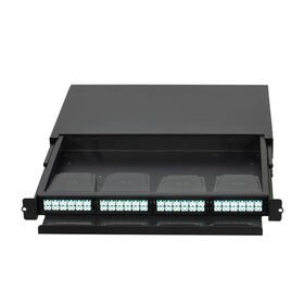 1U 96 fibers sliding type MPO cassette fiber patch cord data center patch panel distribution frame
