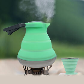 3pcs Silicone Water Kettle Cup Retractable Folding Bowl Set Camping Outdoor