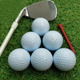 Mini Golf Bag Tournament Gift Pack w/3 Plain White Golf Balls & 2 3/4 Golf  Tees