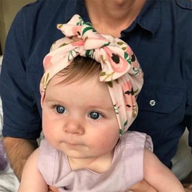 Acheter Bandeau d'été avec nœuds floraux pour bébé fille, bandeau élastique  pour nouveau-né, ensemble Turban, accessoires pour cheveux