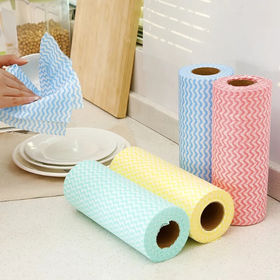Acheter Tissu Non tissé jetable papier de cuisine absorbant torchon de  cuisine rouleaux le paresseux