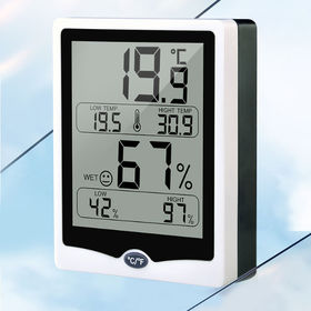 Temea Magnetic Mini LCD Digital Room Thermometer Temperature Sensor  Humidity Meter Indoor Hygrometer Gauge Weather Station Ships From: China,  Color: Thermohygrometer