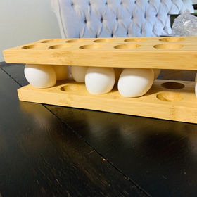 Downton Abbey Inspired Wooden Stackable Countertop Egg Holder 