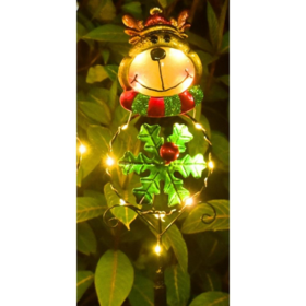 Garden Windmills and Spinners Iron Art Santa Claus Garden Sculpture Christmas Spinners
