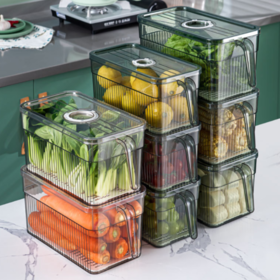 Buy Wholesale China Refrigerator Organizer Bins Plastic Clear Plastic Bins  Bpa Free Fridge Storage Container For Kitchen & Refrigerator Organizer at  USD 5.36