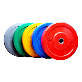 Lot De Plaques De Poids En Caoutchouc 2 Pouces - 37.5 Lb à 300 Lb (options Disponibles)