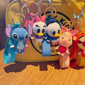 Porte-clés Disney Lilo & Stitch en Pvc, poupée de dessin animé