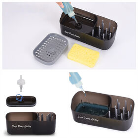 Wholesale kitchen cleaning soap pump caddy soap dispenser shelf soap tray