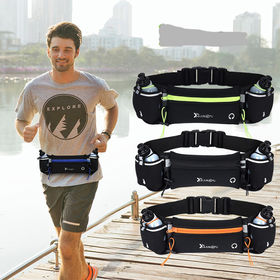 Sac de ceinture d'hydratation avec porte-bouteille d'eau pour homme et femme,  accessoire de sport pour la course, le cyclisme, la randonnée et la marche