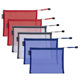 Buy China Wholesale Portable Mesh Cosmetic Bag Black Mesh Zipper