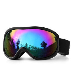 TDR Snowboard Ski Goggles – Black Frame, Tinted Lens, Anti-Fog & UV400 – Unisex