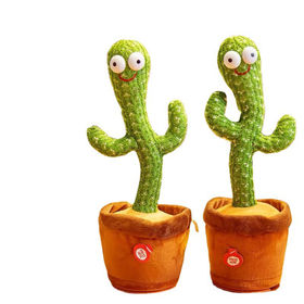 Dancing Cactus Peluche Toy Chant et enregistrement pour apprendre à parler  Led Light Rechargeable Cadeau pour enfants