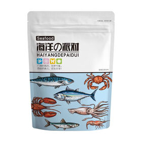 Customized printed stand up pouch aluminum foil zip lock for reseal food packaging bag for snack