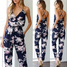 Wholesale Hot Style Deep V Halter One-Piece Jumpsuit Casual Trousers  Women's Clothing High Waist Jumpsuit for Women - China Casual Women Jumpsuit  and Rompers Women Jumpsuit price