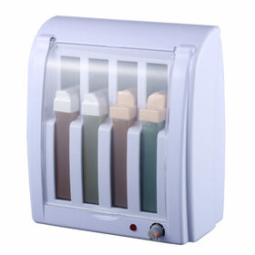 4 in 1 Roll-On Depilatory Cartridge Soft Wax Warmer (fits 4 wax cartridges) for Salons & At-Home