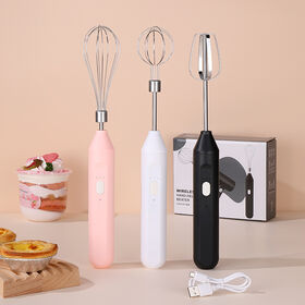 1pc Rechargeable Handheld Mini Egg Beater & Milk Frother, Portable Wireless  Motor With Stainless Steel, Suitable For Home Cooking/baking