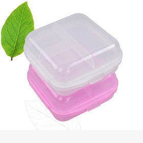 Transparent Layer Pill Box Organizer, Portable Pocket Pill Box