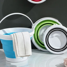 Buy Wholesale China Plastic Wall-mounted Portable Foldable Bucket Shrink  Bucket & Wall-mounted Foldable Bucket Shrink Bucket at USD 4