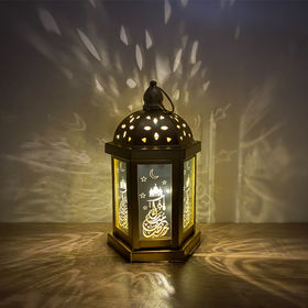 Lanterne LED 3D lumières Ramadan décoration islamique fête décor