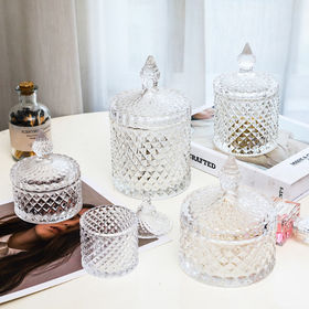 wholesale glass candy jars with ceramics