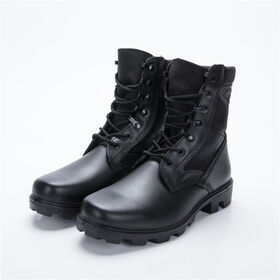 Bottes De Combat Tactique BM Brasil – Cuir Noir, Unisexe, Pointure EU 43