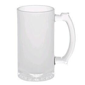 Wholesale 11oz Sublimation Blanks Clear/Frosted Glass Mug with Handle