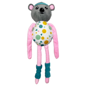 Fábrica auditada por FCCA, peluche para perro, diseño de ratón, gris y rosa, 30 cm (12 pulgadas), sin relleno adicional