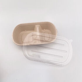 For Party Biodegradable Food Container Compostable Bowl Noodles Packaging Bowl 700ml 2 Compartments Food Container