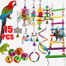 Pet Bird Stand Bird Bite Toy Parrot Climbing Net Parrot Bite Toy
