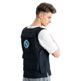 USB Cooling Vest Fan - 5V Wearable Fan With 3 Speeds For Outdoor Work & Hiking