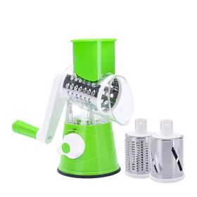 Geedel Rotary Cheese Grater, Kitchen Mandoline Vegetable Slicer with 3  Interchangeable Blades, Easy to Clean Rotary Grater Slicer for Fruit,  Vegetables, Nuts in 2023