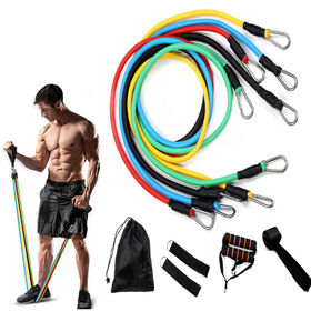 Resistance Bands Set Exercise Bands with Door Anchor, Handles, Carry Bag, Legs Ankle Straps