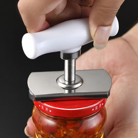 2023 Adjustable Stainless Steel Lid Opener, Easy Twist Jar Opener and Bottle Cap Remover, Ergonomic Design Kitchen Tool, Perfect for Individuals with