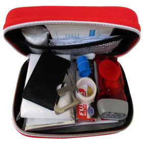  Bolsa de primeros auxilios pequeña botiquín de primeros  auxilios, bolsa vacía de primeros auxilios, bolsa de emergencia portátil  para exteriores, hogar, oficina, senderismo, caja de almacenamiento  multifuncional (color rojo) : Salud