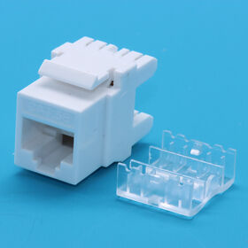 COBTEL Cat5E RJ45 Keystone Jack para Placa Frontal, Conexión por Impacto 180 grados - Ideal para redes de alta velocidad
