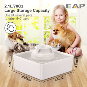 Fuente de Agua Cerámica para Mascotas 2026 - Dispensador de Agua Automático para Perros y Gatos