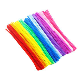 120 Pcs Colored Craft Pipe Cleaners 12 Colors Bump Chenille Stems