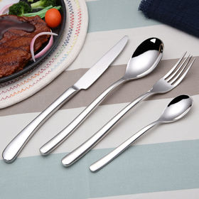 Wholeware Wedding Restaurant Cutleries Fork/Knife/Spoon Silverware Set Bulk  Flatware Stainless Steel Black Cutlery - China Flatware and Cutlery price