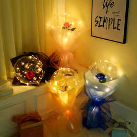Ballon lumineux Bobo Transparent à lumière LED, ballon à hélium clignotant,  pour décoration de fête d